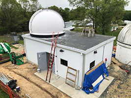 Shelter with installed dome on top at GGAO, Greenbelt, MD.