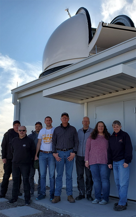 The team after a successful Site Acceptance Testing of the dome.