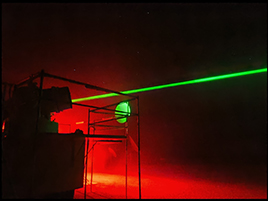 Laser ranging at MOBLAS 5 (Foggy night, 2023)