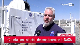 Stephen Merkowitz is interviewed by TVPeru at the Arequipa station
