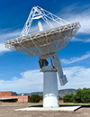 Image of VLBI Telescope at MGO in Texas. Photo credit: Eusebio Terrazas, University of Texas